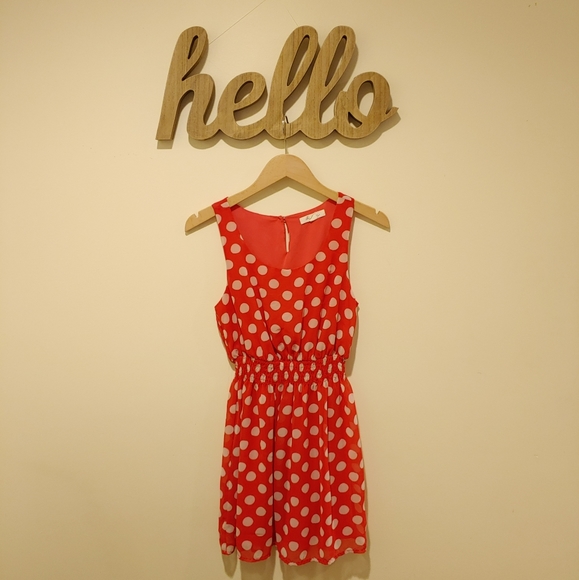 Forever 21 Dresses & Skirts - Red/Cream F21 Polka Dot Dress (S)